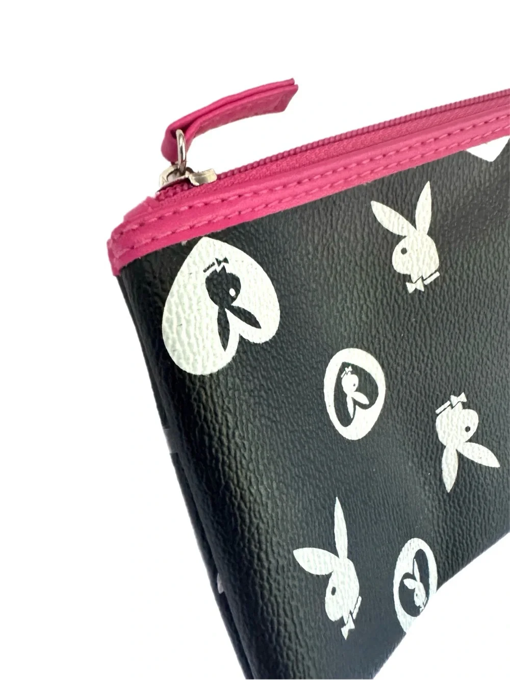 Vintage Black & White Playboy Bunny Monogram Makeup Bag
